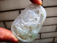 Load image into Gallery viewer, 10% OFF on Sales- Certified Natural Icy Jadeite Emerald Jade Fish Pendant 【Grade A】9346