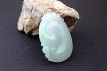 Load image into Gallery viewer, 10% OFF on Sales- Certified Natural Icy Jadeite Emerald Jade tablets Dragon Ruyi Pendant 《Grade A》9321