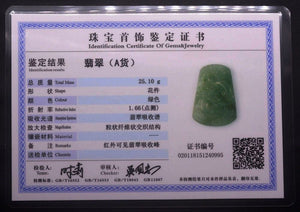 10% OFF on Sales- Certified Natural Jadeite Emerald Jade tablets Emerald Dragon Pendant《Grade A》0995