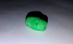 10% OFF on Sales- Certified Natural Ice Jadeite Emerald Jade Tablets Ruyi Bead Pendant 《Grade A》