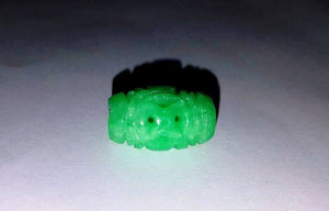 10% OFF on Sales- Certified Natural Ice Jadeite Emerald Jade Tablets Ruyi Bead Pendant 《Grade A》