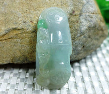 Load image into Gallery viewer, 10% OFF on Sales- Certified Natural Ice Jadeite Emerald Jade Tablets Bamboo Pendant《Grade A》0207