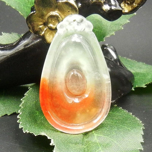 10% OFF on Sales- Certified Natural Ice Jadeite Emerald Jade tablets Dragon Pendant《Grade A》7110