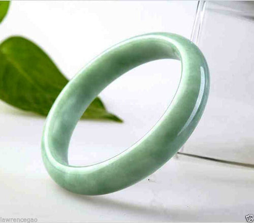 10% OFF on Sales- 60 mm-Certified Natural Jadeite Emerald A Jade HandCarved Bracelet Bangle