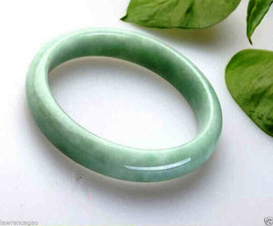 10% OFF on Sales- 60 mm-Certified Natural Jadeite Emerald A Jade HandCarved Bracelet Bangle