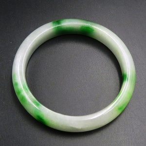 10% OFF 52-54 mm Certified Natural Ice Jadeite Emerald Jade tablets Bracelet Bangle 《Grade A》