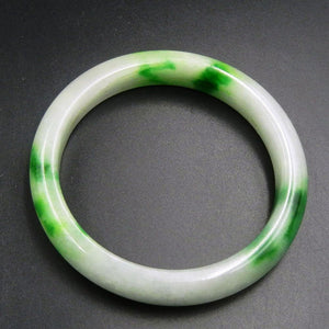 10% OFF 52-54 mm Certified Natural Ice Jadeite Emerald Jade tablets Bracelet Bangle 《Grade A》