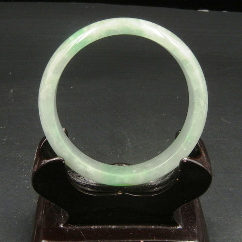 10% OFF on Sales- 57 mm-Certified Natural Ice Jadeite Emerald Jade tablets Bracelet Bangle 《Grade A》