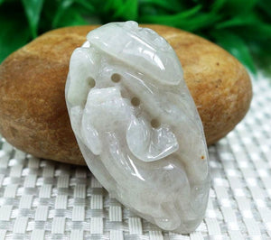 10% OFF on Sales- Certified Natural Icy Jadeite Emerald Jade tablets Dragon Pendant《Grade A》2078