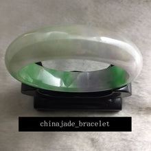 Load image into Gallery viewer, 10% OFF- 57/58/59 mm Certified Natural Ice Jadeite Emerald Jade Bracelet Bangle 《Grade A》3275