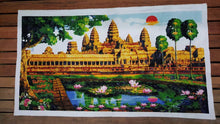 Load image into Gallery viewer, 10% OFF on Sales- 64.96&#39;&#39; L-Genuine Trussence Cross Stitch Handmade Angkor Wat Temple Painting (165 cm x 95 cm)