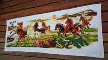 Load image into Gallery viewer, 10% OFF on Sales- 66.53&#39;&#39; L-Genuine Trussence Cross Stitch Handmade Lucky Horses Painting (169 cm x 64 cm)