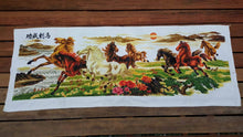 Load image into Gallery viewer, 10% OFF on Sales- 66.53&#39;&#39; L-Genuine Trussence Cross Stitch Handmade Lucky Horses Painting (169 cm x 64 cm)