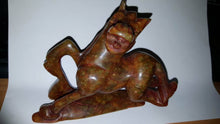 Load image into Gallery viewer, 5.5&#39;&#39; L-Chinese Genuine Natural Hand Carved Nephrite Jade Lucky Horse Statue