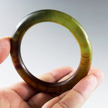 Load image into Gallery viewer, 10% OFF- 55/56/57 mm Certified Natural Jadeite Emerald A Jade HandCarved Bangle 6219