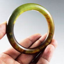 Load image into Gallery viewer, 10% OFF- 55/56/57 mm Certified Natural Jadeite Emerald A Jade HandCarved Bangle 6219