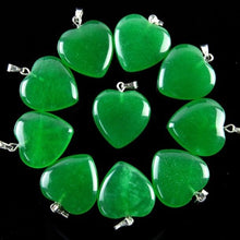 Load image into Gallery viewer, 10% OFF on Sales- Certified Natural Icy Jadeite Emerald Jade Heart Pendant A20178888