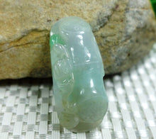 Load image into Gallery viewer, 10% OFF on Sales- Certified Natural Ice Jadeite Emerald Jade Tablets Bamboo Pendant《Grade A》0207