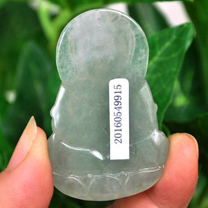 10% OFF on Sales- Certified Natural Icy Jadeite Emerald Jade tablets Cabbage Pendant《Grade A》0676