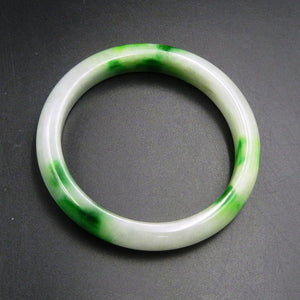 10% OFF 52-54 mm Certified Natural Ice Jadeite Emerald Jade tablets Bracelet Bangle 《Grade A》