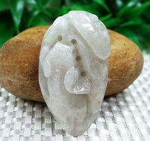 Load image into Gallery viewer, 10% OFF on Sales- Certified Natural Icy Jadeite Emerald Jade tablets Dragon Pendant《Grade A》2078