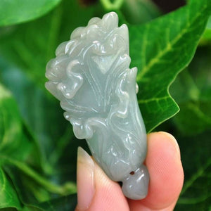 10% OFF on Sales- Certified Natural Icy Jadeite Emerald Jade tablets Cabbage Pendant《Grade A》5776