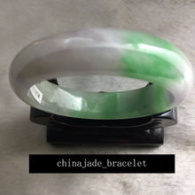 Load image into Gallery viewer, 10% OFF- 57/58/59 mm Certified Natural Ice Jadeite Emerald Jade Bracelet Bangle 《Grade A》3275