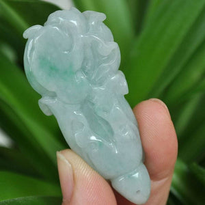 10% OFF on Sales- Certified Natural Jadeite Emerald Jade Cabbage Pendant《Grade A》5802