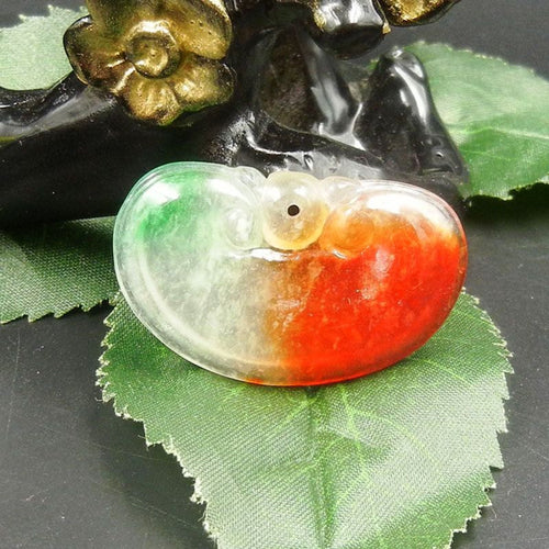 10% OFF on Sales- Certified Natural Ice Jadeite Emerald Jade tablets Pendant《Grade A》7113