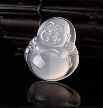 Load image into Gallery viewer, 10% OFF on Sales- Certified Natural Ice Jadeite Emerald Jade Buddha Pendant《Grade A》A194020171