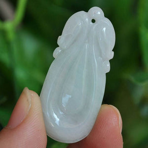 10% OFF on Sales- Certified Natural Icy Jadeite Emerald Jade Tablets Ssangyong Pendant《Grade A》4862