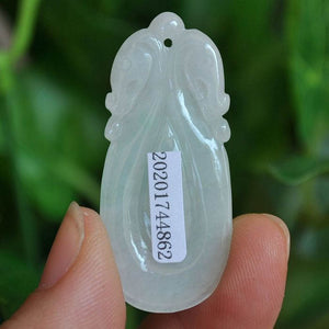 10% OFF on Sales- Certified Natural Icy Jadeite Emerald Jade Tablets Ssangyong Pendant《Grade A》4862