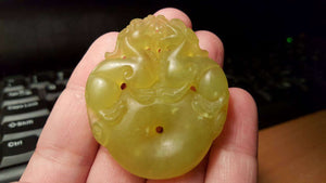 10% OFF- Certified Natural Jadeite Emerald Jade Dragon-Pixiu Pendant《Grade A》1942