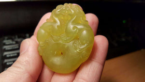 10% OFF- Certified Natural Jadeite Emerald Jade Dragon-Pixiu Pendant《Grade A》1942