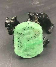 Load image into Gallery viewer, 10% OFF- Certified Natural Jadeite Emerald Jade Dragon Pendant《Grade A》4710