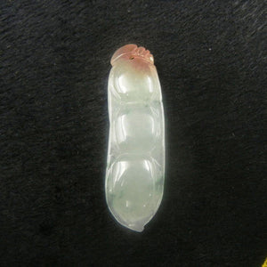 10% OFF on Sales - Certified Natural 3-Color Ice Jadeite Emerald A*Jade HandCarved Ping Beans Pendant 3276