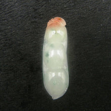 Load image into Gallery viewer, 10% OFF on Sales - Certified Natural 3-Color Ice Jadeite Emerald A*Jade HandCarved Ping Beans Pendant 3276