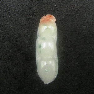 10% OFF on Sales - Certified Natural 3-Color Ice Jadeite Emerald A*Jade HandCarved Ping Beans Pendant 3276