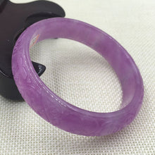 Load image into Gallery viewer, 10% OFF on Sales- 57/58 mm-Certified Natural Purple Ice Jadeite Emerald Jade Tablets Bracelet Bangle《Grade A》A-1752