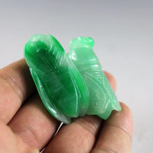 Load image into Gallery viewer, 10% OFF- Certified Natural Jadeite Emerald Jade A Pair-Cicada Pendants《Grade A》A1947