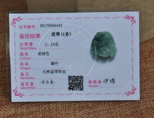 Load image into Gallery viewer, 10% OFF- Certified Natural Jadeite Emerald Jade Fu Pendant《Grade A》4443