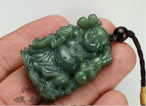 Certified Natural Green Emerald A Jade Buddha Pendant