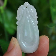 Load image into Gallery viewer, 10% OFF on Sales- Certified Natural Icy Jadeite Emerald Jade Tablets Ssangyong Pendant《Grade A》4862