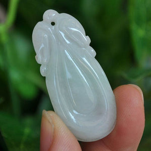 10% OFF on Sales- Certified Natural Icy Jadeite Emerald Jade Tablets Ssangyong Pendant《Grade A》4862