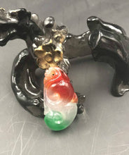 Load image into Gallery viewer, Certified Natural Ice Jadeite Emerald Jade Dragon Ruyi Pendant《Grade A》3187
