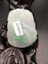 Load image into Gallery viewer, 10%OFF- Certified Natural Ice Jadeite Emerald Jade Bird Lotus Pendant《Grade A》6704