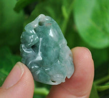 Load image into Gallery viewer, 10% OFF- Certified Natural Jadeite Emerald Jade Fu Pendant《Grade A》4443