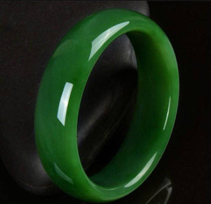 10% OFF- 65/66mm Certified Natural Jadeite Emerald A*Jade HandCarved Bangle A2018