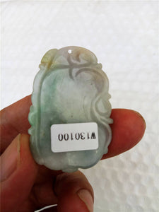 10% OFF- Certified Natural Jadeite Emerald Jade Longevity Pendant《Grade A》0110