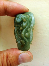 Load image into Gallery viewer, 10% OFF- Certified Natural Jadeite Emerald Jade Dragon-Pixiu Pendant《Grade A》0074